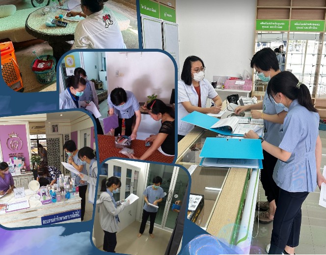 ตรวจเฝ้าระวังพร้อมให้คำแนะนำกับสถานพยาบาล สถานประกอบการเพื่อสุขภาพ