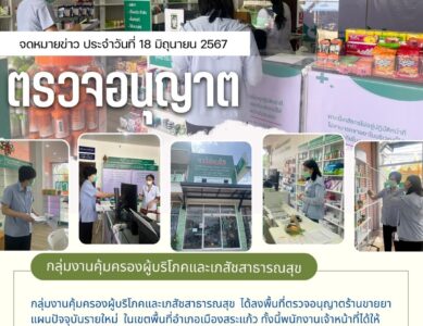 ตรวจอนุญาตร้านขายยา