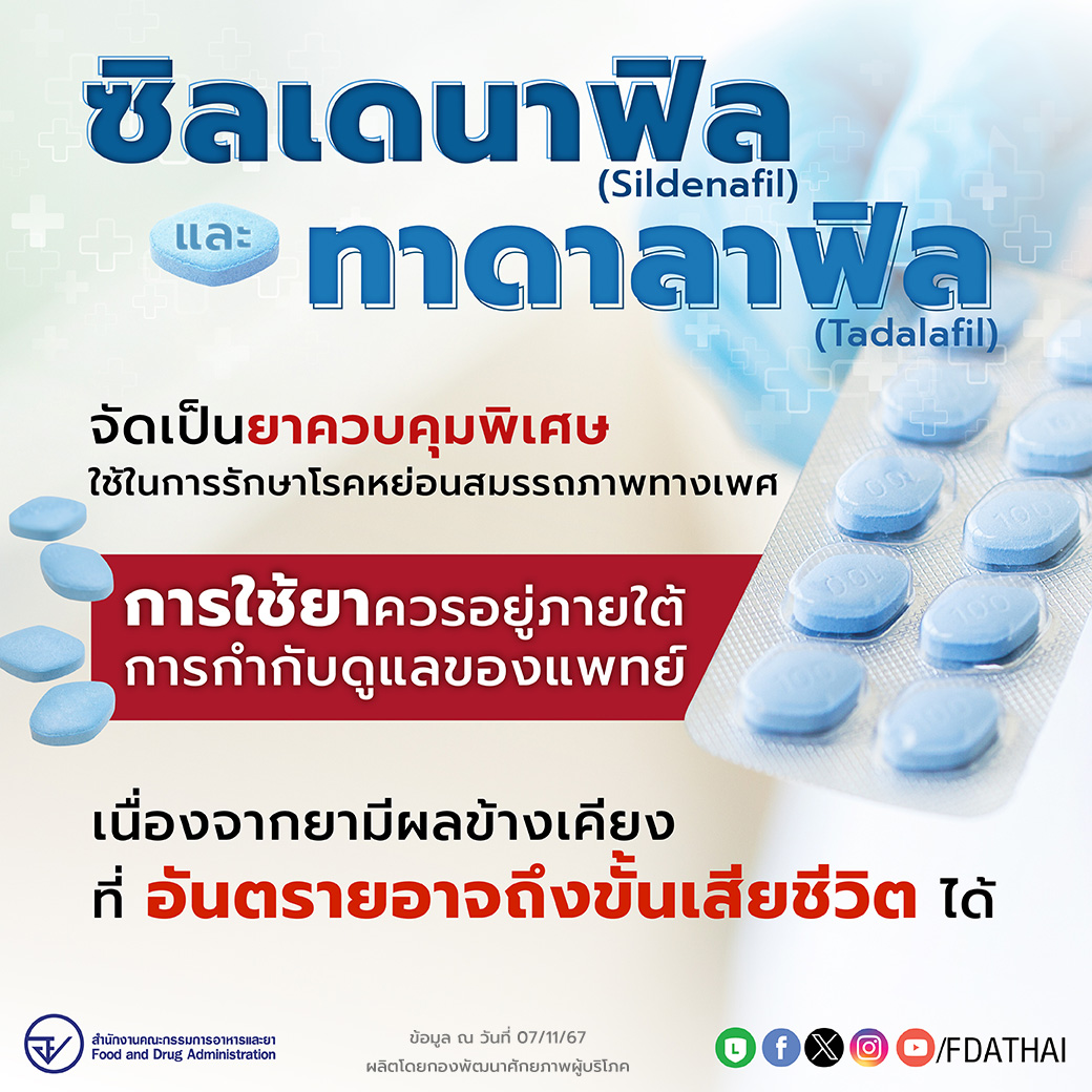 ซิลเดนาฟิล(Sildenafil)และ ทาดาลาฟิล (Tadalafil)