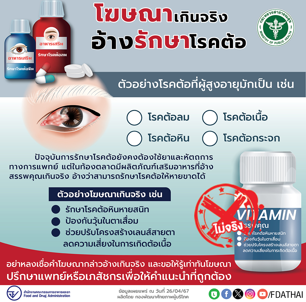 โฆษณาเกินจริงรักษาโรคต้อ