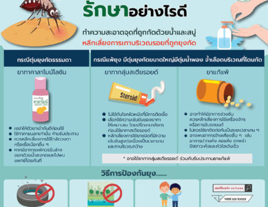 เมื่อถูกยุงกัดเรามักจะคันไม่หาย ยิ่งเกาก็ยิ่งคัน